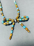 Bow Of Turquoise Native American Navajo Green Turquoise Sterling Silver Necklace-Nativo Arts