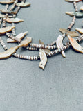 Museum Older Vintage Navajo Bird Heishi Sterling Silver Necklace-Nativo Arts