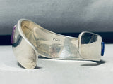 Garcia Fam Vintage Native American Navajo 6.5 Inch Wrist Sterling Silver Inlay Bracelet-Nativo Arts