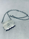 Omg Vintage Native American Navajo Green Turquoise Sterling Silver Necklace-Nativo Arts