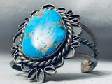 One Of The Best Vintage Native American Navajo Morenci Turquoise Sterling Silver Bracelet-Nativo Arts