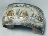 Eye Catching Vintage Native American Navajo 12k Gold Filled Sterling Silver Storyteller Bracelet-Nativo Arts