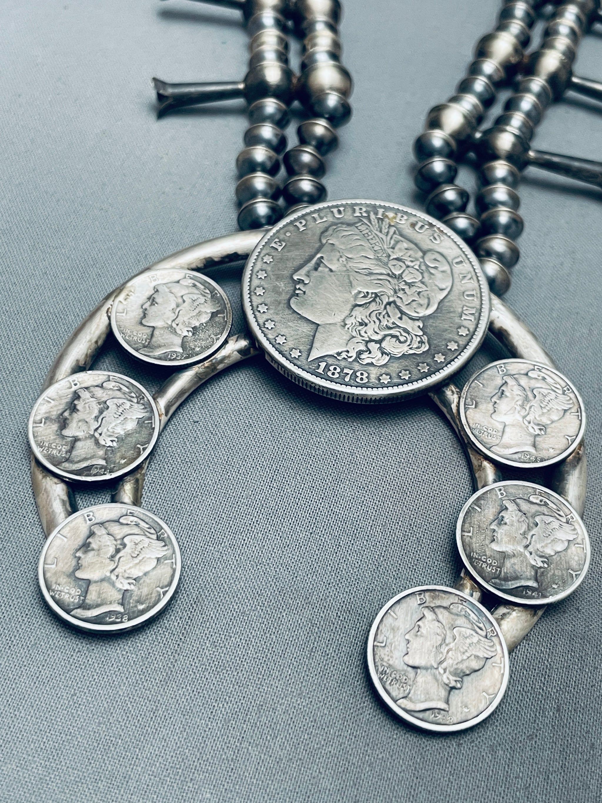 127 Grams Vintage Native American Navajo Sterling Silver Coin
