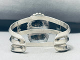 Tremendous Vintage Native American Navajo Pilot Mountain Turquoise Sterling Silver Bracelet-Nativo Arts