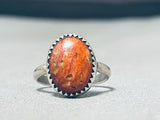 Glorious Vintage Native American Navajo Spiny Oyster Sterling Silver Ring-Nativo Arts