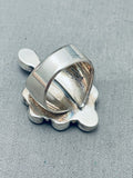 One Of Best Native American Navajo Amethyst Sterling Silver Ring Signed Sharon Sandoval-Nativo Arts