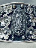 The Best Vintage Lady Of Guadalupe Sterling Silver Bracelet Cuff-Nativo Arts