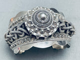 One Of The Most Unique Silver Work Vintage Southwest Bracelet-Nativo Arts