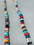 Tommy Rose Singer Native American Navajo Turquoise Coral Lapis Sterling Silver Necklace-Nativo Arts