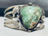 One Of The Best Vintage Native American Navajo Jasper Sterling Silver Leaf Bracelet-Nativo Arts