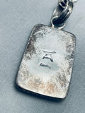 NImportant Tony Aguilar Vintage Santo Domingo Sterling Silver Inlay Necklace-Nativo Arts