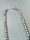 One Of The Best Ever Vintage Native American Navajo Cerrillos Turquoise Sterling Silver Necklace-Nativo Arts