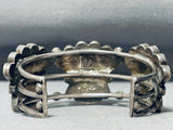 One Of Best Heavy Early Native American Zuni Inlay Sun God Sterling Silver Turquoise Bracelet