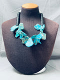 174 Grams Turquoise Nugget Vintage Native American Navajo Heishi Sterling Silver Necklace-Nativo Arts
