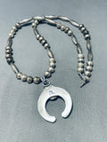 Outstanding Vintage Native American Zuni Kingman Turquoise Sterling Silver Necklace-Nativo Arts