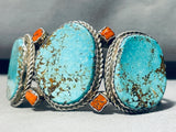 One Of The Best Vintage Native American Navajo #8 Turquoise Sterling Silver Bracelet-Nativo Arts