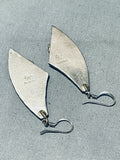 Native American The Most Unique Vintage Opal Inlay Sterling Silver Gold Earrings-Nativo Arts