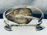 One Of The Most Artistic Vintage Native American Navajo Turquoise Inlay Sterling Silver Bracelet-Nativo Arts