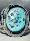 Feathers Of Turquoise Vintage Native American Navajo Turquoise Sterling Silver Bracelet-Nativo Arts