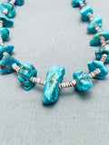 Authentic Vintage Native American Navajo Turquoise Sterling Silver Necklace-Nativo Arts