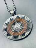 The Best Vintage Native American Navajo Hand Carved Micro Detail Sterling Silver Basket Necklace-Nativo Arts