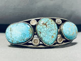 Native American Special!! One Of The Finest Earlier #8 Turquoise Sterling Silver Bracelet-Nativo Arts