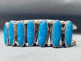 One Of The Best Vintage Native American Navajo Lapis Sterling Silver Bracelet-Nativo Arts
