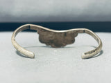Beautiful Vintage Native American Navajo Cerrillos Blue Diamond Turquoise Silver Bracelet-Nativo Arts