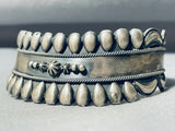 One Of The Most Unique All Silver Sterling Vintage Native American Navajo Bracelet-Nativo Arts