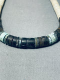 Marvelous Vintage Santo Domingo Serpentine Sterling Silver Necklace-Nativo Arts