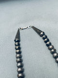 262 Grams Vintage Native American Navajo Turquoise Sterling Silver Squash Blossom Necklace-Nativo Arts