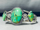 One Of The Best Vintage Native American Navajo Gaspeite Sterling Silver Bracelet-Nativo Arts