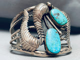 One Of The Best Vintage Native American Navajo Morenci Turquoise Sterling Silver Bracelet-Nativo Arts