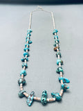 Authentic Vintage Navajo Turquoise Nugget Heishi Necklace Old-Nativo Arts