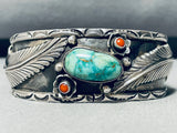 Tommy Willeto Vintage Native American Navajo Nturquoise Sterling Silver Bracelet-Nativo Arts