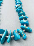 145 Grams Heavy Turquoise Nugget Vintage Native American Navajo Heishi Necklace Old-Nativo Arts