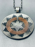 The Best Vintage Native American Navajo Hand Carved Micro Detail Sterling Silver Basket Necklace-Nativo Arts
