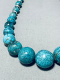 Rare Balls Of Turquoise Vintage Native American Navajo Sterling Silver Necklace-Nativo Arts