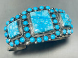 One Of The Best Vintage Native American Navajo Spiderweb Turquoise Sterling Silver Bracelet-Nativo Arts