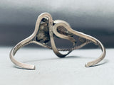 One Of The Most Unique Vintage Native American Navajo Inlay Sterling Silver Bracelet-Nativo Arts