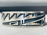Important Artist Vintage Native American Hopi Steve Sockyma Sterling Silver Bracelet-Nativo Arts