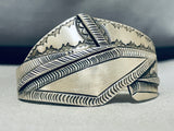 Wild Silverwork!! Vintage Native American Navajo Sterling Silver Bracelet Cuff-Nativo Arts