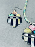 Gorgy!! Vintage Santo Domingo Turquoise Inlay Sterling Silver Necklace-Nativo Arts