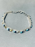 Beautiful Vintage Native American Navajo Blue Gem Turquoise Sterling Silver Bracelet-Nativo Arts