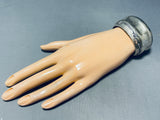 Native American Orville Tsinnie Vintage Navaj Thick Sterling Silver Bracelet-Nativo Arts