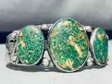 Important Vintage Native American Navajo Leadville Turquoise Sterling Silver Bracelet-Nativo Arts