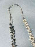 Native American Captivating Vintage Santo Domingo Turquoise Shell Squares 5 Strand Necklace-Nativo Arts