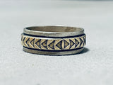 Important Vintage Native American Navajo 14k Gold Sterling Silver Ring-Nativo Arts