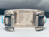 Henry Roanhorse Vintage Native American Navajo Turquoise Sterling Silver Bracelet-Nativo Arts