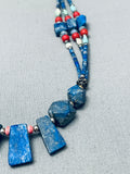 Gorgeous Vintage Southwest Midnight Lapis Turquoise Sterling Silver Necklace-Nativo Arts